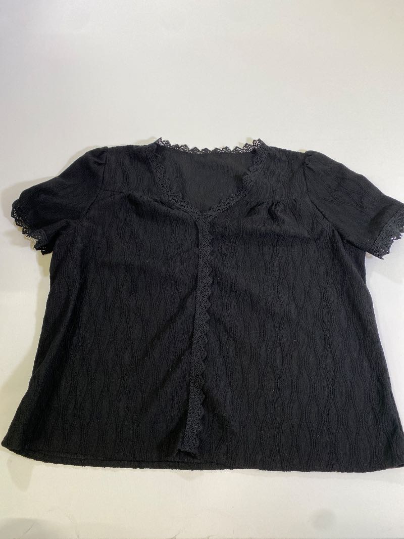 Shein  V-Neck Lace Short Sleeves