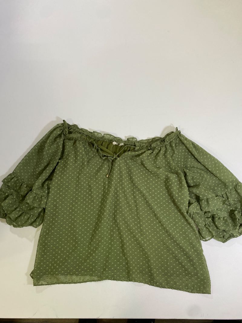 Cato Polka Dot Ruffle Long Sleeves