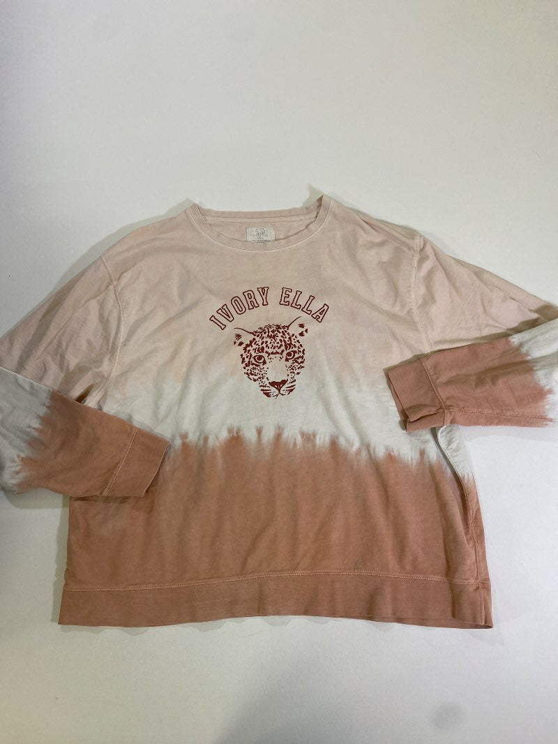 Ivory Ella  Dip Dye Crewneck Long Sleeves