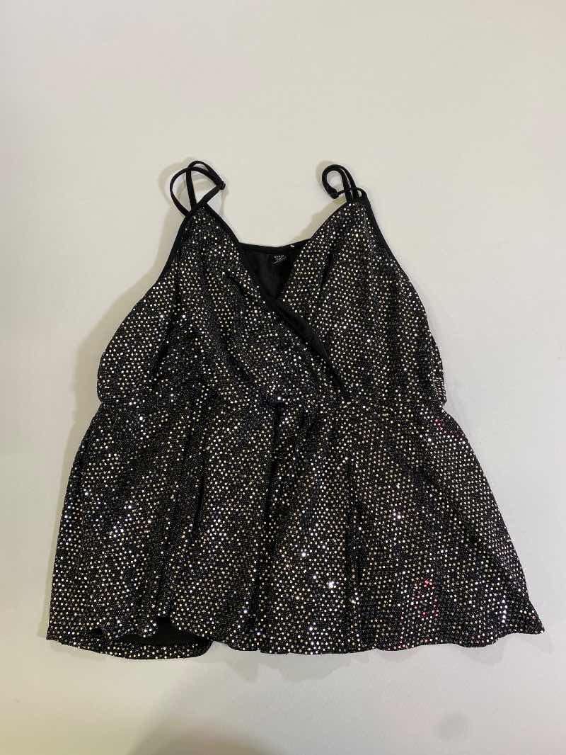 Shein  Sparkly V-Neck Tanks