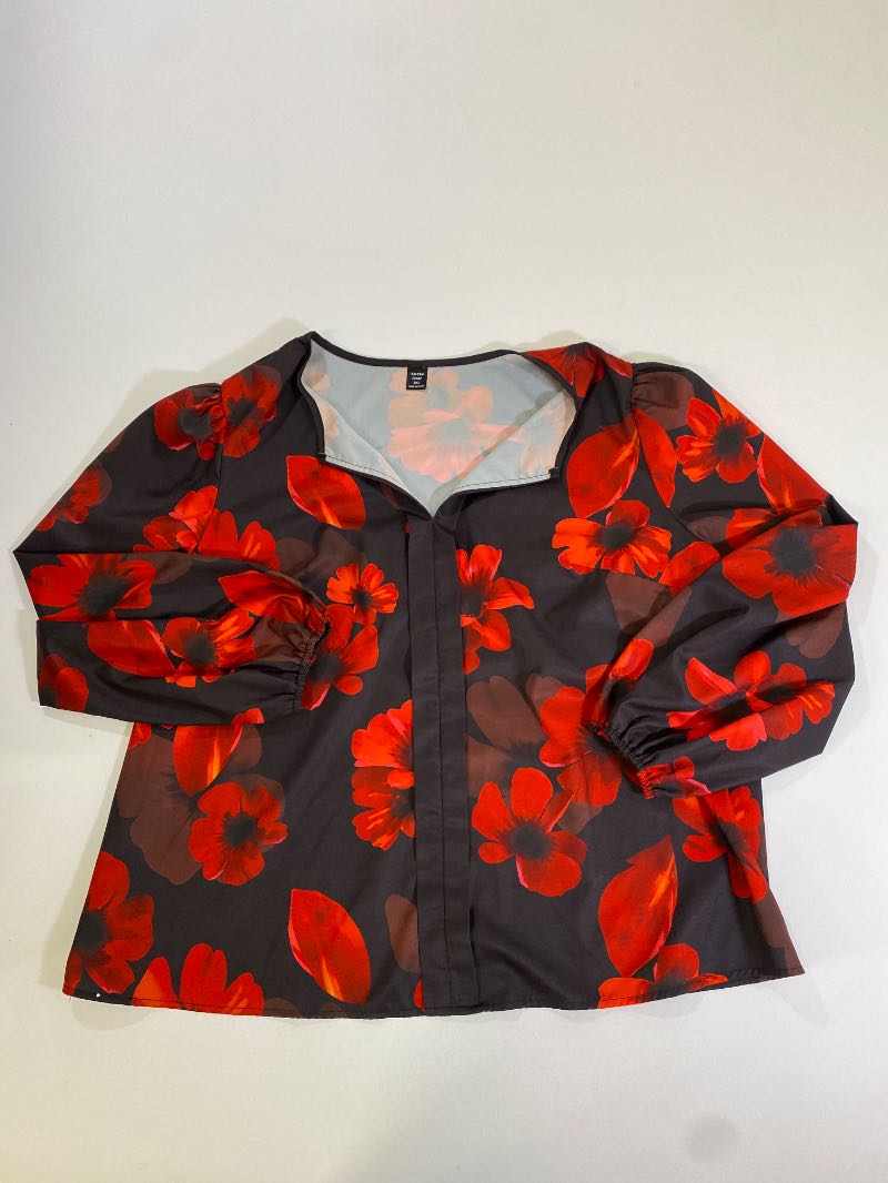 Shein  Floral Blouse Long Sleeves