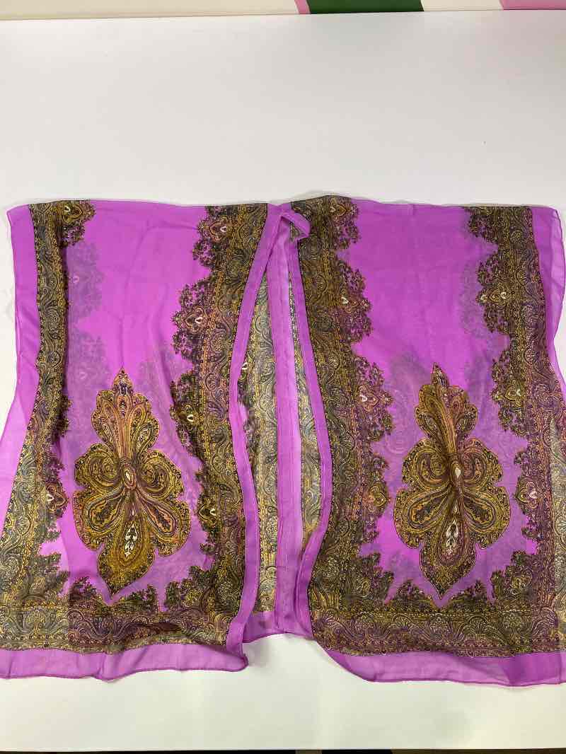 None Patterned Wrap Short Sleeves