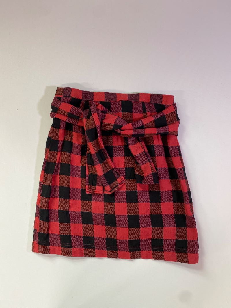 None Plaid Wrap Skirt Vintage
