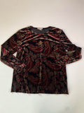 Notations Paisley Velvet Blouse Vintage