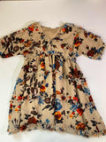 None Floral Frayed Hem Dresses