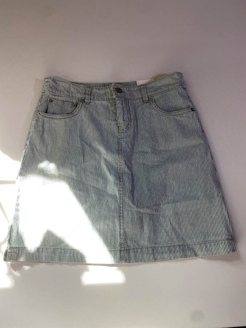 Westport Striped Denim Skirt