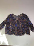 Lush Patterned Blouse Long Sleeves