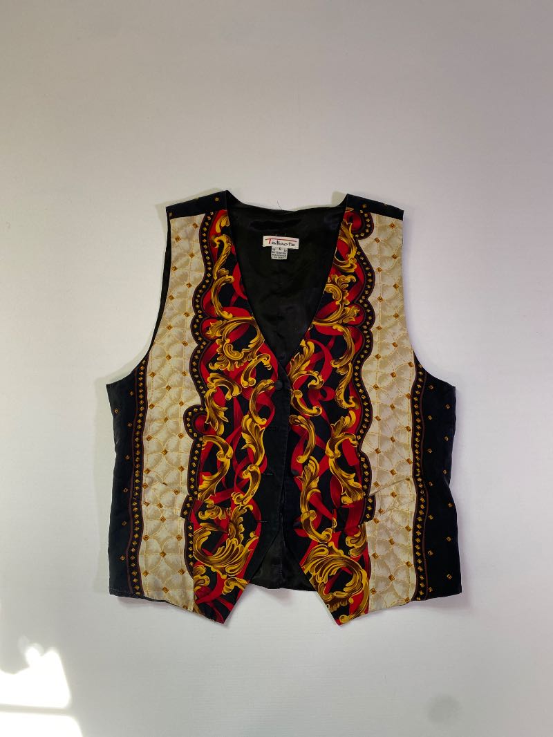 Talbots  Vintage Patterned Vest Vintage