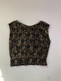 None Vintage Brocade Tank Vintage
