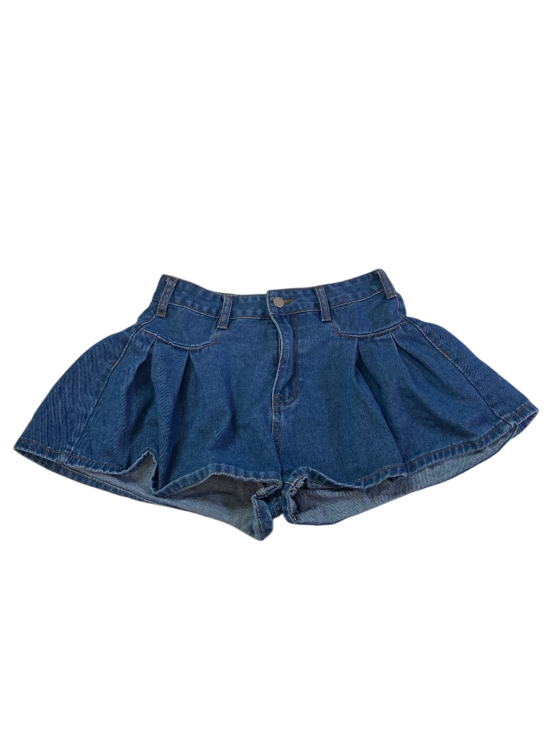 Shein Pleated Denim Shorts