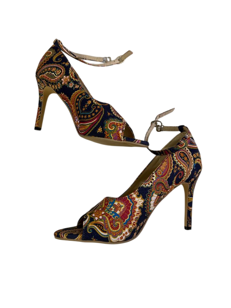 Paisley Print Heels Heels