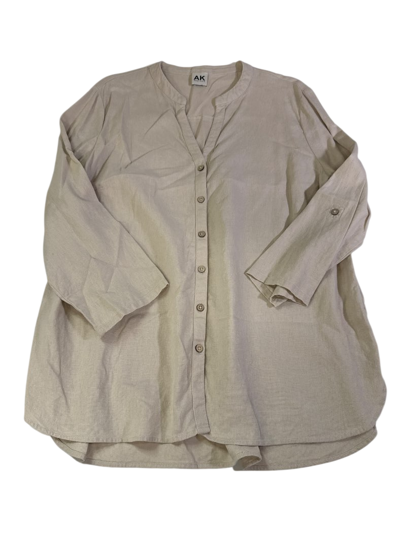 Anne Klein Button-Front Tunic Long Sleeves