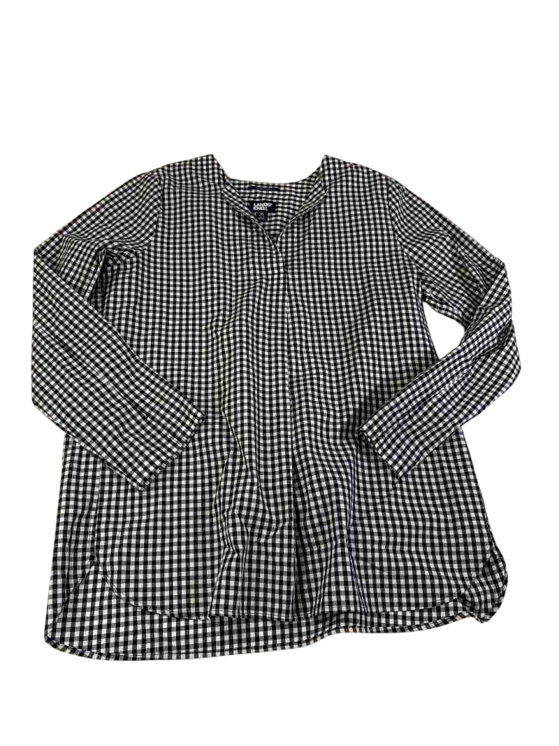 Land’s End Checkered Tunic Long Sleeves