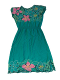 None Floral Embroidered Dress Vintage