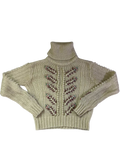 Collage Embroidered Turtleneck Sweater Vintage