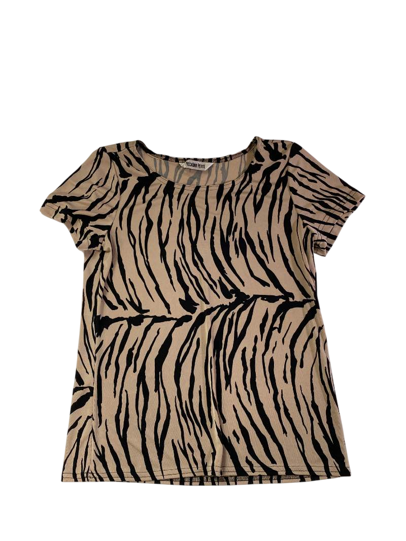 Piccaino Petite Zebra Print Tee Vintage