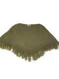 Indira  Fringed Knit Poncho Vintage