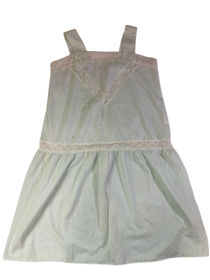 None Lace Trim Dress Vintage