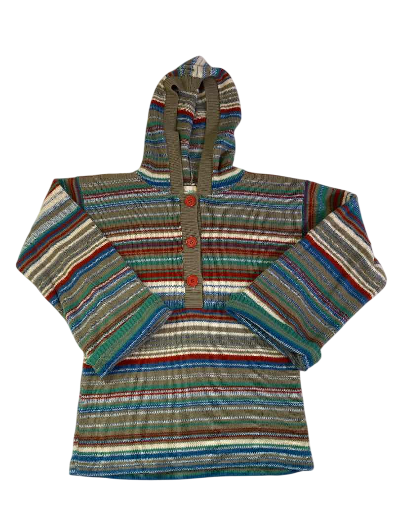 Sears Striped Knit Hoodie Vintage