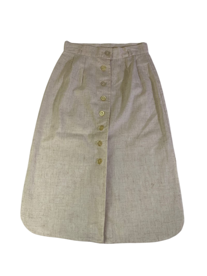 None Button-Front Skirt Vintage