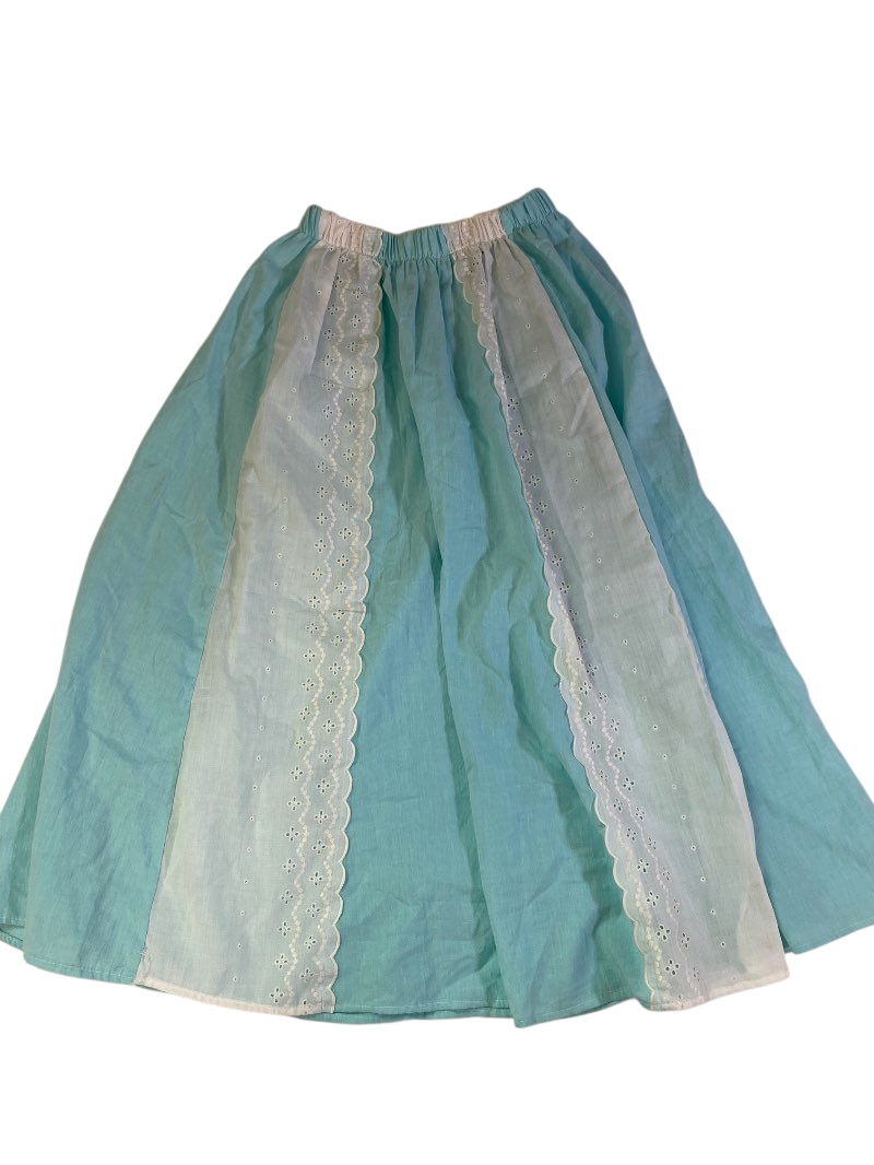 None Vintage Eyelet Skirt Vintage