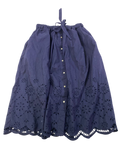 Free Assembly  Eyelet Button-Front Skirt
