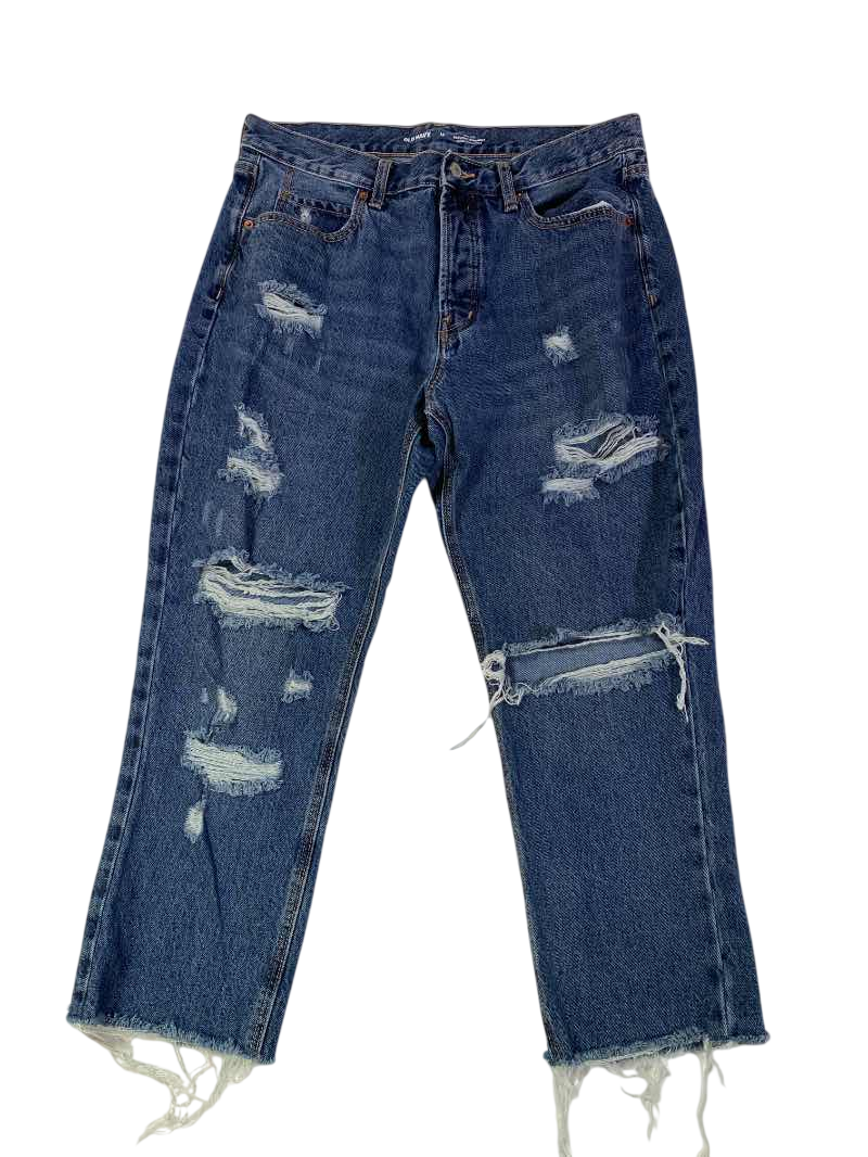 Old Navy  Distressed Straight-Leg Jeans