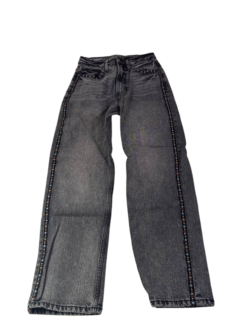 Arizona  Embroidered Straight Leg Jeans