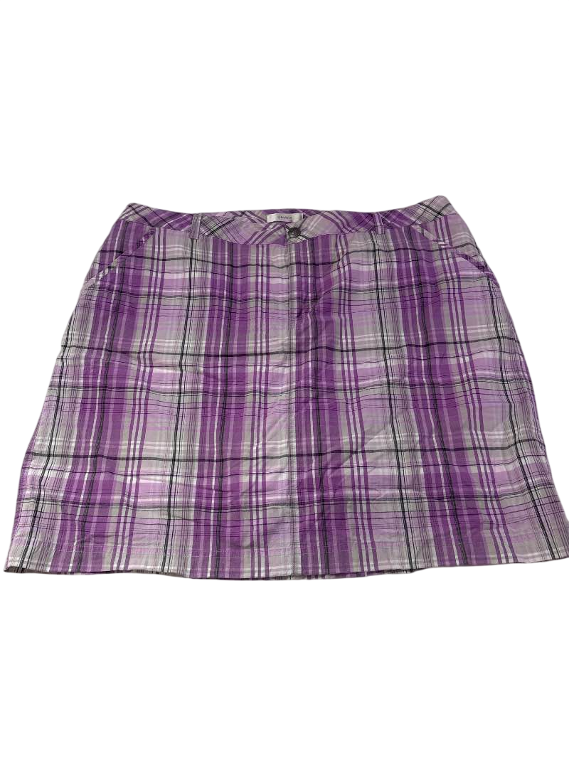 CJ Banks  Plaid A-Line Skirt