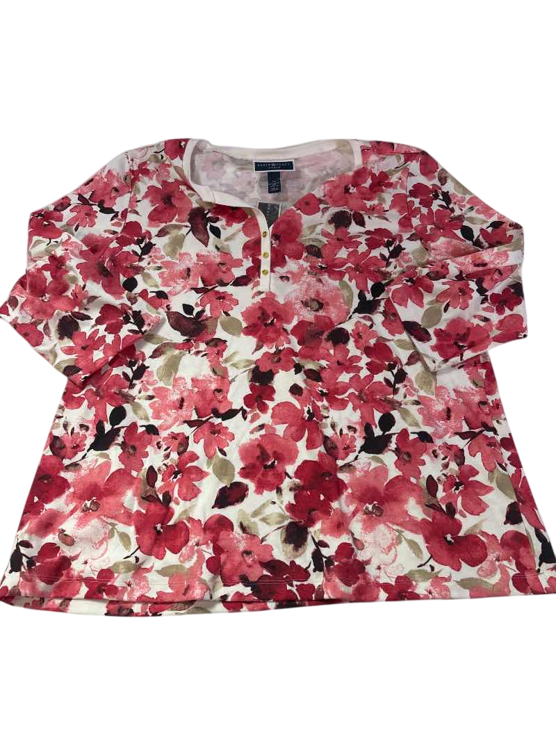 Karen Scott  Henley Neck Long Sleeves