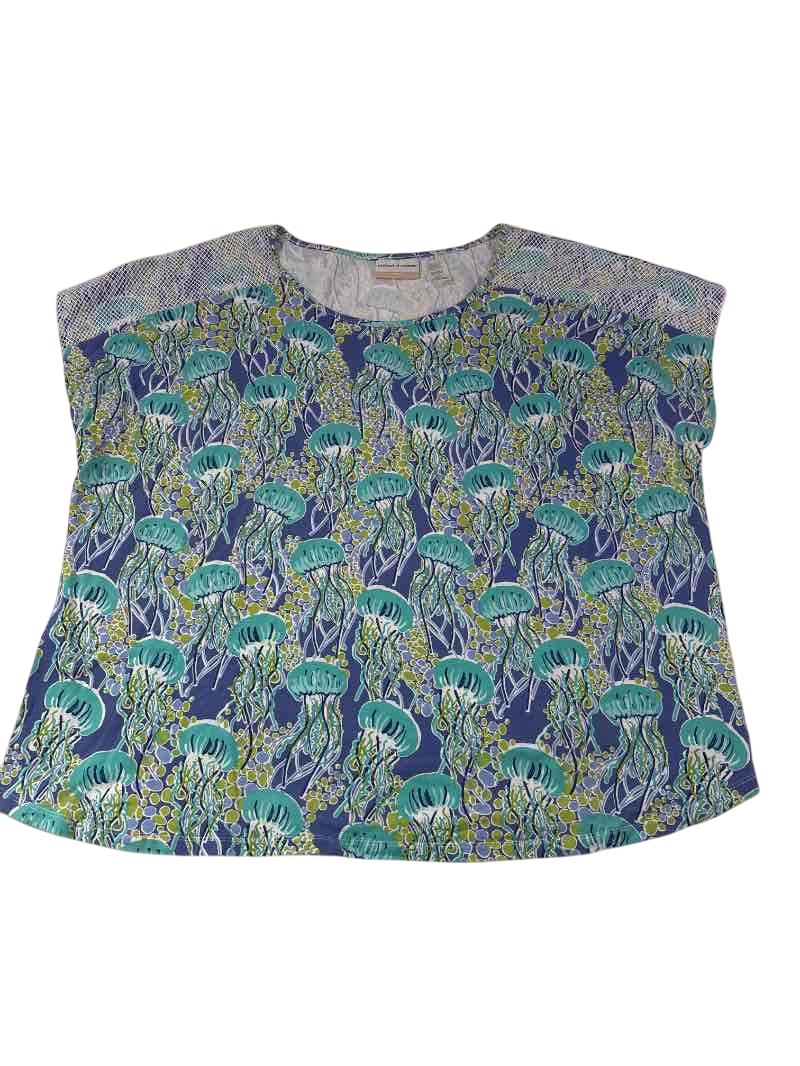 Alfred Dunner  Jellyfish Print Short Sleeves