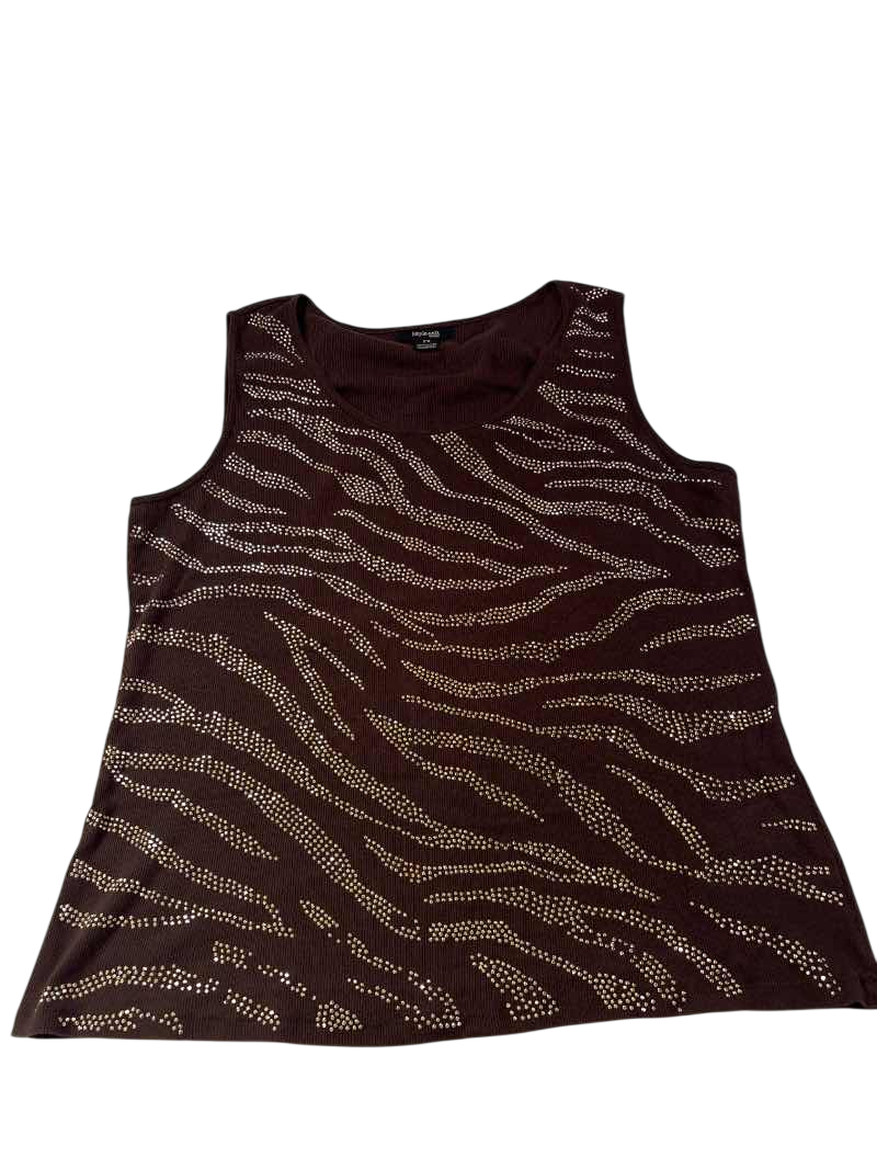 Style & Co Sleeveless Zebra Tanks