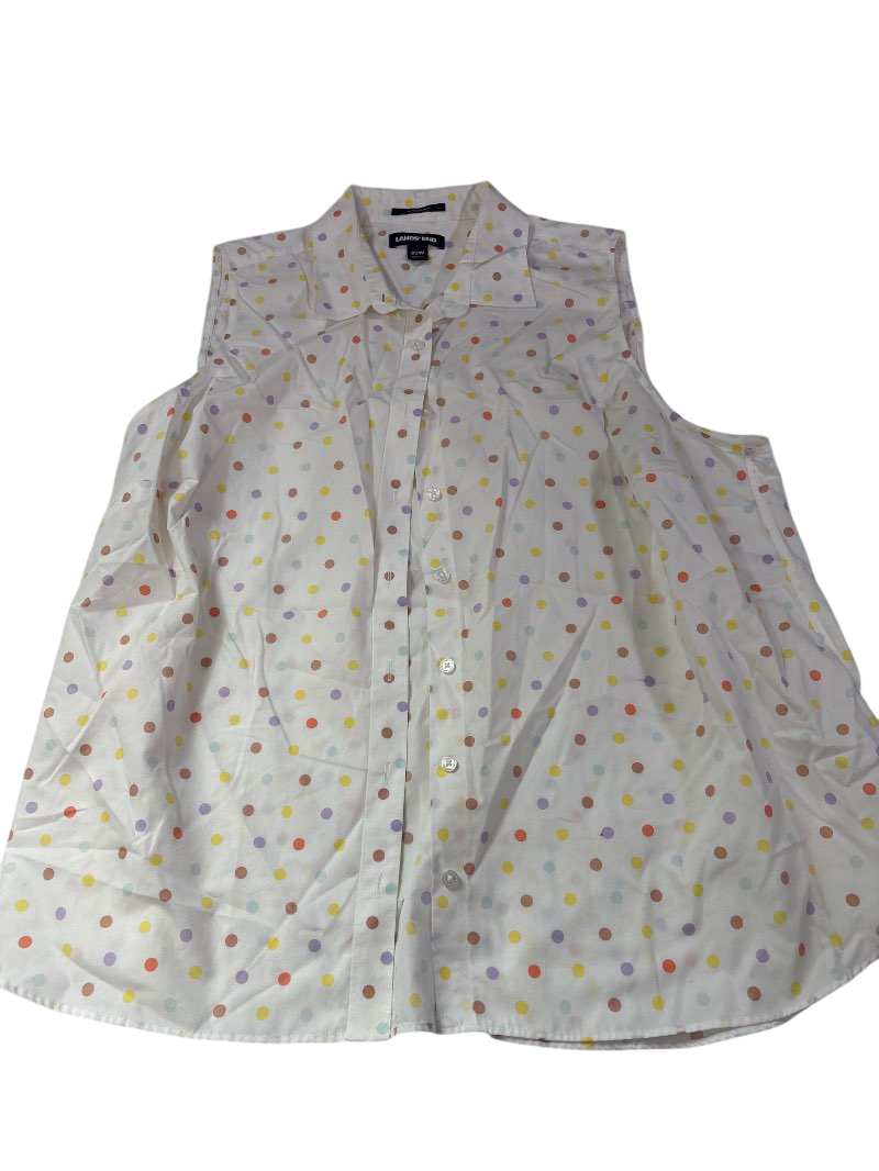 Lands’ End  Sleeveless Button-Up Tanks
