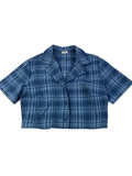 John Galt  Cropped Button-Up Short Sleeves