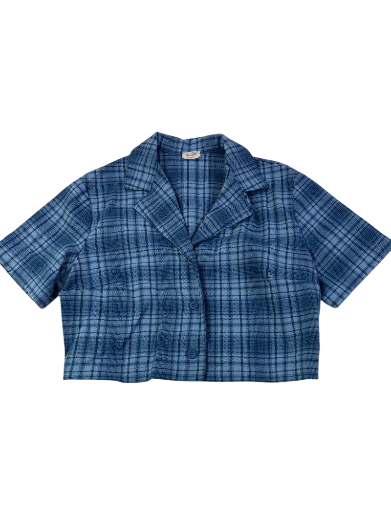 John Galt  Cropped Button-Up Short Sleeves