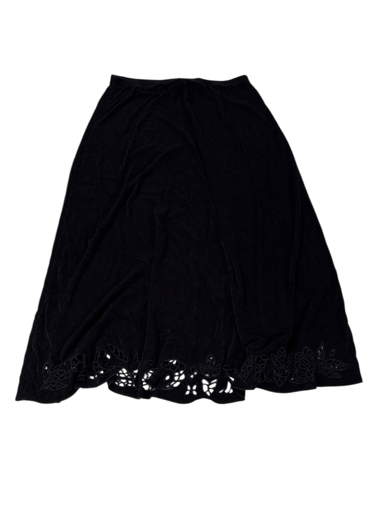 Chicos Embroidered Hem Skirt
