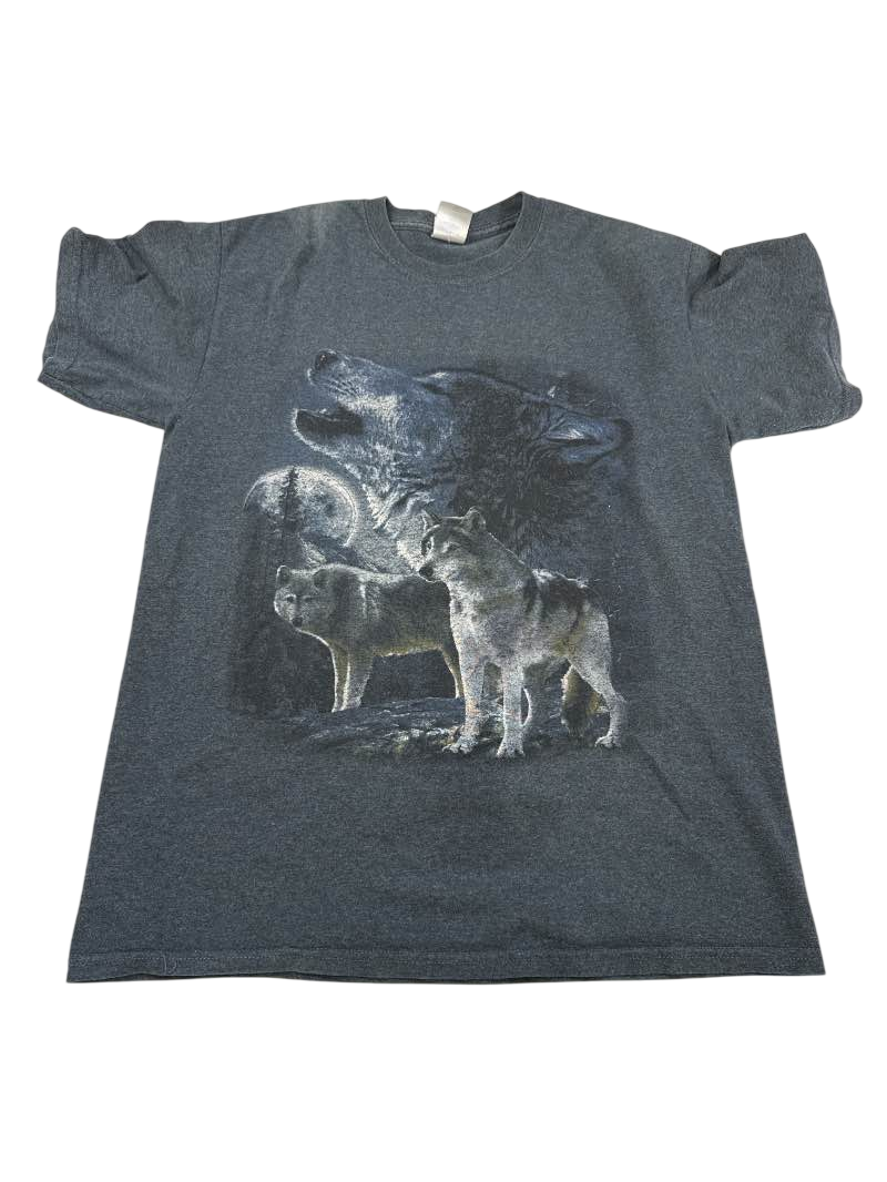 Gildan Wolf Graphic Tee Vintage