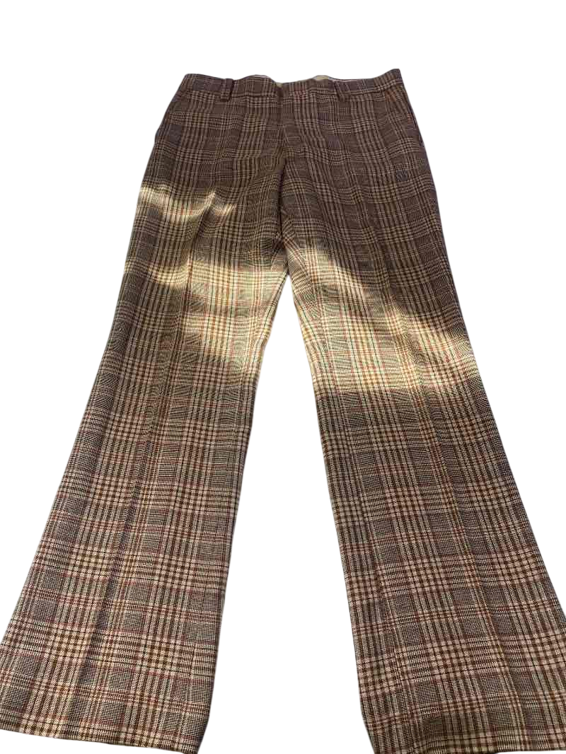 None Plaid Trousers Vintage