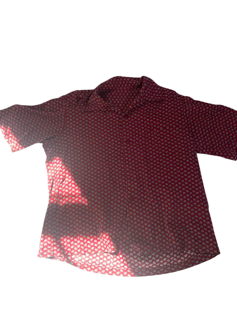 None Vintage Patterned Shirt Vintage