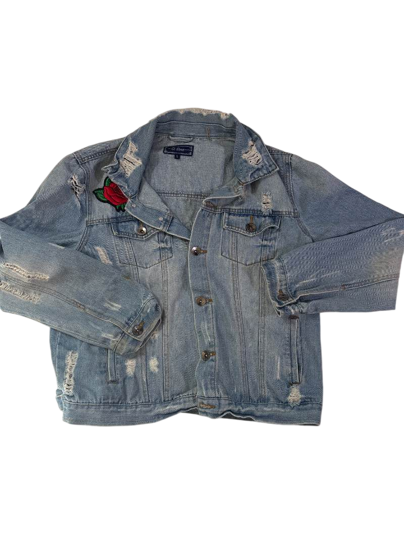 Ci Sono Distressed Denim Jacket Outerwear