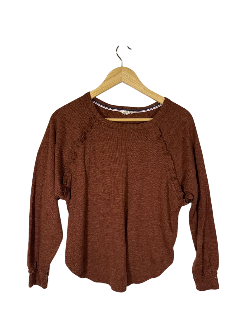 Pilcro Ruffled Hem Long Sleeves