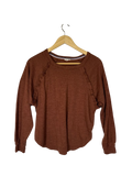 Pilcro Ruffled Hem Long Sleeves
