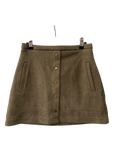 Pink Lily Button-Front Mini Skirt
