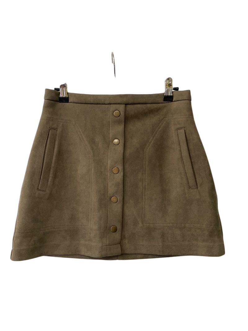 Pink Lily Button-Front Mini Skirt