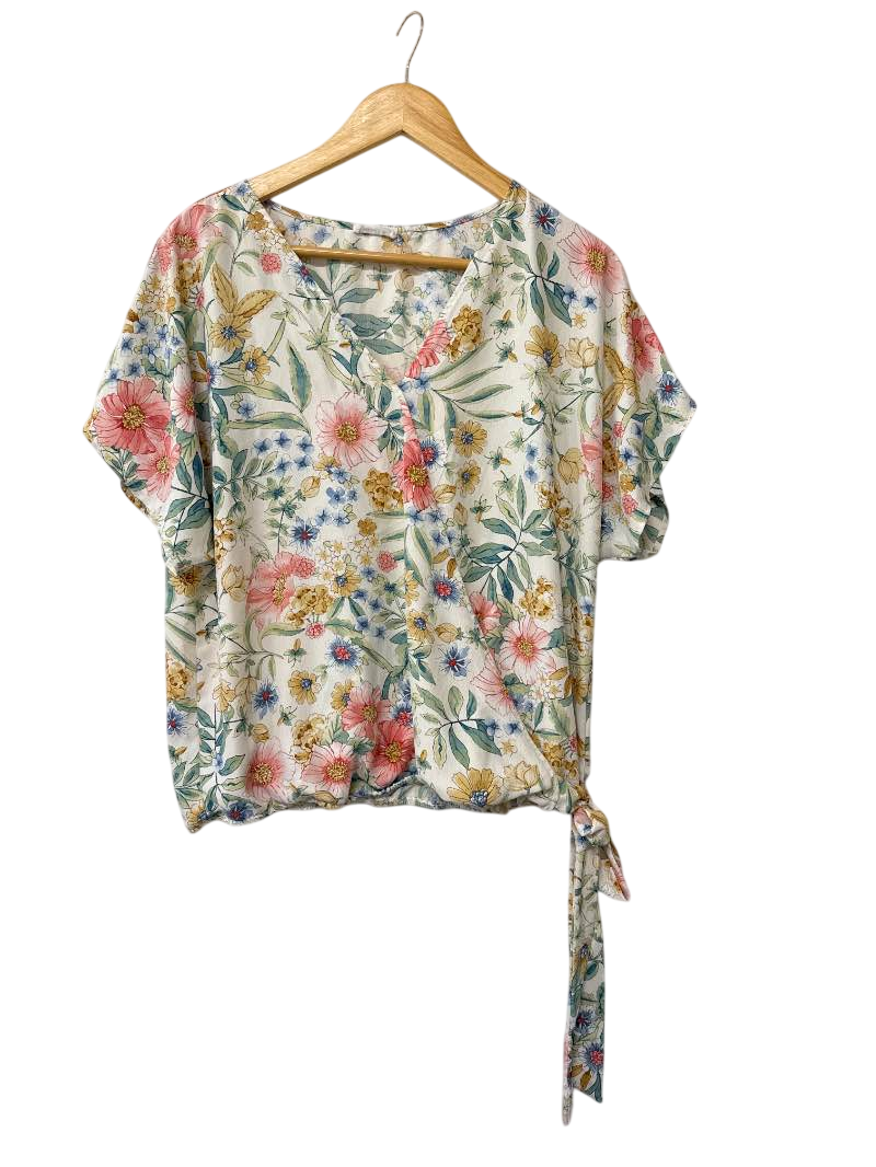 West K Floral Wrap Short Sleeves