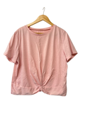Knotted Hem Short Sleeves