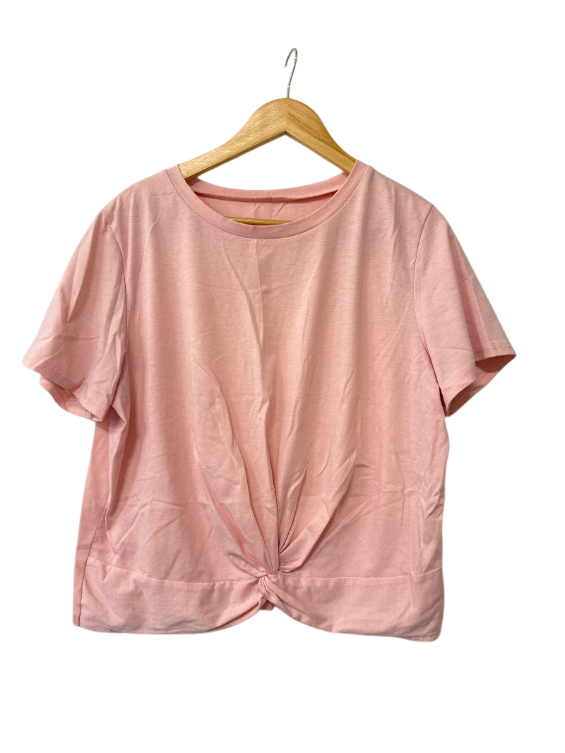 Knotted Hem Short Sleeves
