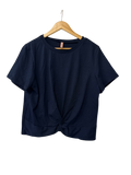 J S Kinkesi Knot Front Tee Short Sleeves