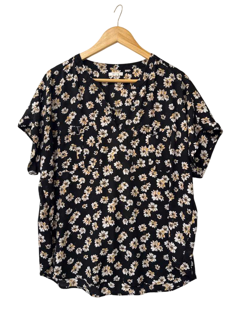 Maurice’s  V-Neck Blouse Short Sleeves