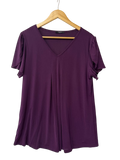 Valolia V-Neck Flared Short Sleeves